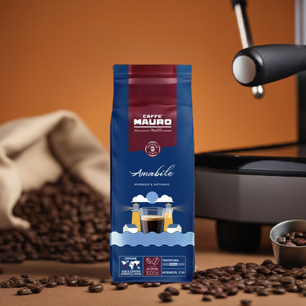 Caffè Mauro Amabile – Mediterranean Line 1kg - Kaffeegeniesser 