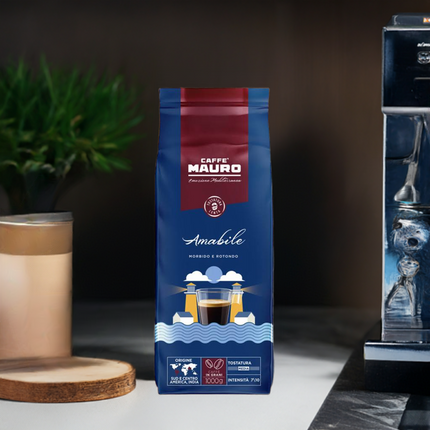 Caffè Mauro Amabile – Mediterranean Line 1kg - Kaffeegeniesser 