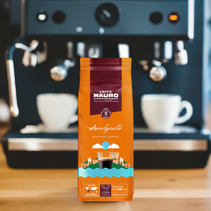 Caffè Mauro Avvolgente – Mediterranean Line 1kg Kaffeebohnen - Kaffeegeniesser 