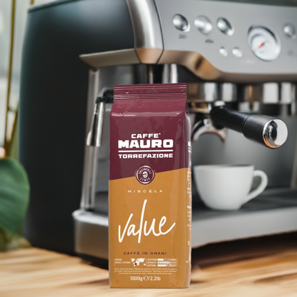 Caffè Mauro Value Espresso – 1kg Bohnen - Kaffeegeniesser 