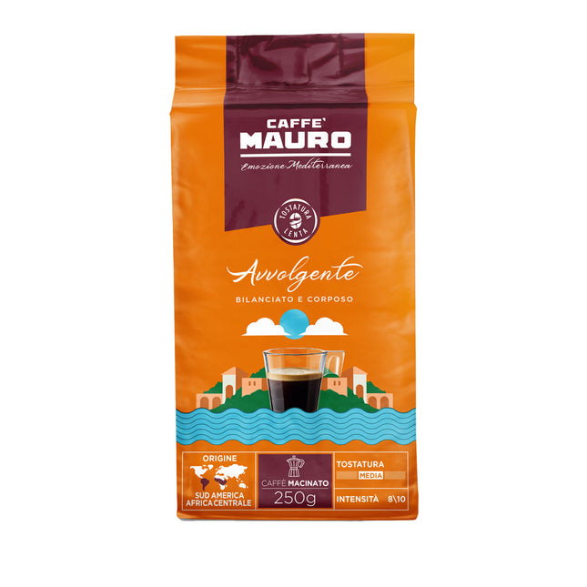 bester-kauf.ch Caffè Mauro Avvolgente Gemahlen – 250g Packung | 70% Arabica & 30% Robusta | Intensives Aroma Caffè Mauro   Kaffee